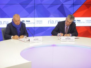 Подписание соглашения о сотрудничестве между РАН и МИА "Россия сегодня" 25.10.17
