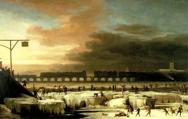 Абрахам Хондиус. Замерзшая Темза, вид на старый Лондонский мост (1677 г.). Источник фото: REGNUM.