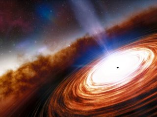 Астрономы наблюдали рентгеновское излучение самого яркого квазара
