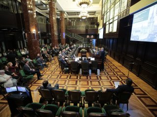 Торжественное открытие конференции «Безопасность человека как глобальный вызов современности: перспективы применения медицинских газов и газовых смесей». Фото: Ольга Мерзлякова / «Научная Россия»