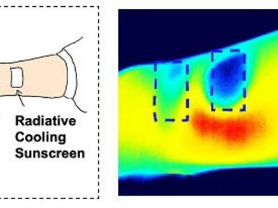 В новом прототипе солнцезащитного крема SPF 50 используется радиационное охлаждение, которое одновременно защищает кожу от ультрафиолетовых лучей и охлаждает её. Фото: Rufan Zhang / Adapted from Nano Letters 2024, DOI: 10.1021/acs.nanolett.4c04969