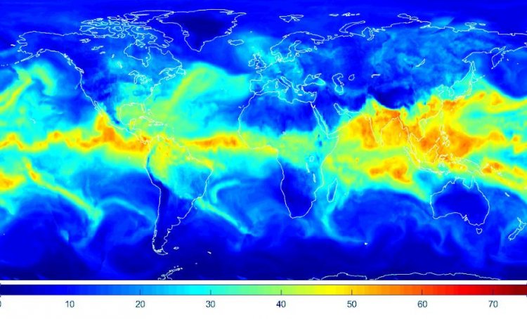 Водяной пар в атмосфере Земли: вид из космоса