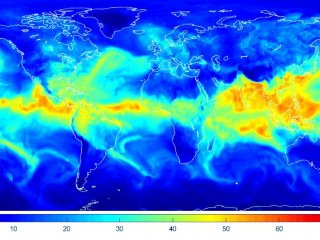 Водяной пар в атмосфере Земли: вид из космоса