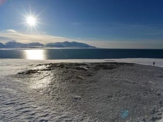 Вид на Северный Ледовитый океан с архипелага Шпицберген