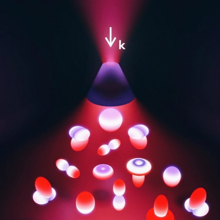 Изображение кремниевого наноконуса. В нижней части изображения представлены многообразные варианты взаимодействия частицы со светом. Источник: Kuznetsov et al. / Scientific Reports, 2022