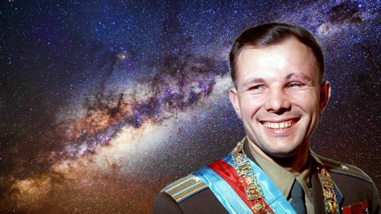 Юрий Гагарин, источник: Российская государственная детская библиотека.Космическое фото с телескопа Хаббл,  источник: vsthemes.org