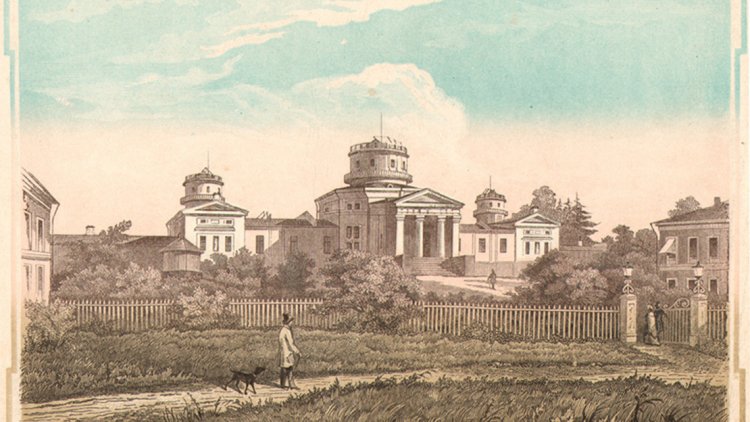 Пулковская обсерватория в 1855 г. Источник: Ev. Bernardsky / Wikipedia