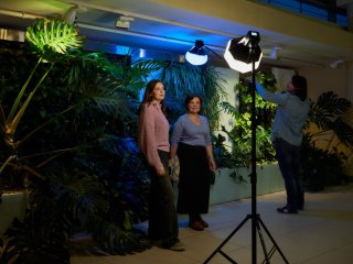 Съемки подкаста с нейробиологом Варварой Дьяконовой. Фото: Елена Либрик / «Научная Россия»