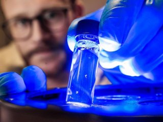 Для этого метода не нужны сложные лазерные установки — полимеризацию может вызывать видимый свет простых светодиодных ламп, например гирлянд. Фото: Thor Balkhed / Linköping University