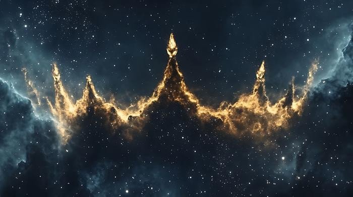 Облака космической пыли и газа содержат множество строительных блоков, необходимых для жизни, но сера встречается крайне редко. Одной из распространённых форм серы является S8. Фото: graphic by John McCustion/University Marketing and Communications