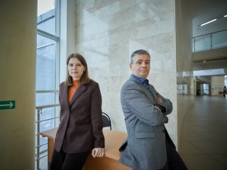 Андрей Дунаев и Юлия Локтионова. Фото: Елена Либрик / «Научная Россия»