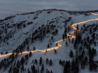 Лестница на Торгашинском хребте. Фото пресс-службы агентства по туризму Красноярского края
