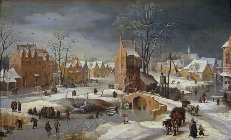 Ян Брейгель Старший. Зимний пейзаж. Около 1625 г. Источник иллюстрации: Gallerix.