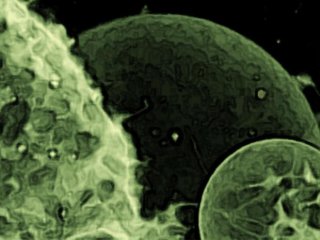 Это изображение внеклеточных пузырьков было получено с помощью конфокальной лазерной сканирующей микроскопии. Мембрана была окрашена флуоресцентным красителем. Изображение под названием “Экзосомы” любезно предоставлено Томажом Эйнфальтом