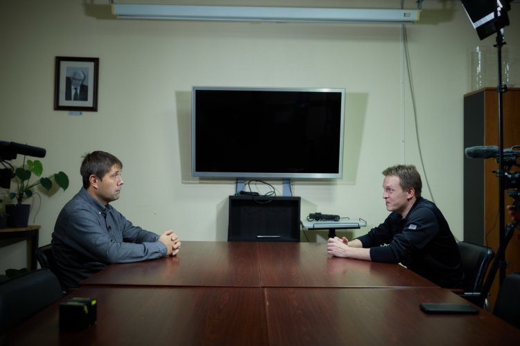 Сергей Валерьевич Ольховский и корреспондент «Научной России» Александр Бурмистров