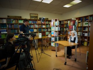 Запись лекции в ФИЦ питания и биотехнологии. Фото: Елена Либрик / «Научная Россия»