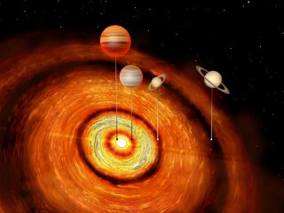 Астрономы обнаружили первую молодую звездную систему с четырьмя гигантскими планетами