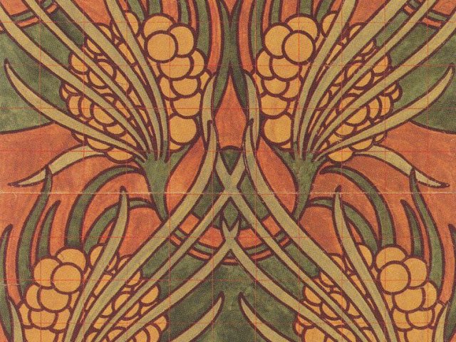 Текстильный дизайн, Коломан Мозер, 1899 г. Источник: Wikipedia