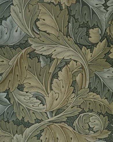 У. Моррис. Рисунок обоев с лиственным орнаментом. 1875 г. Музей Виктории и Альберта, Лондон