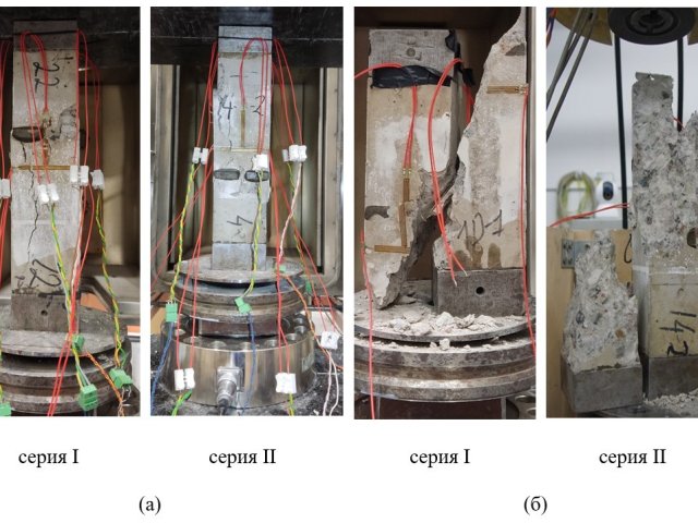 Общий вид бетонных образцов по результатам испытаний: квазистатические (а); динамические и статико-динамические (б) испытания. Источник: Сергей Савин