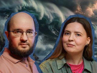 Океанолог Игорь Медведев и корреспондент портала «Научная Россия» Янина Хужина. Фото: Елена Либрик / «Научная Россия»