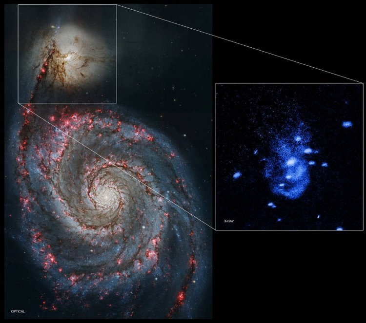 Обнаружены следы выбросов черной дыры в соседней галактике
