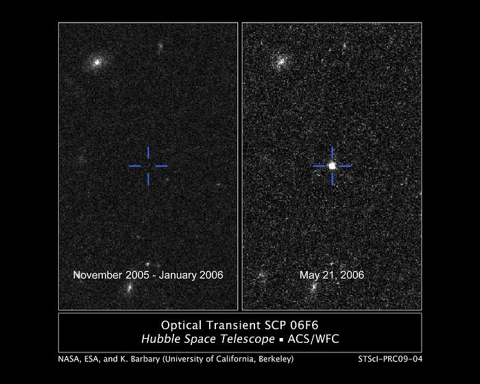 21 февраля 2006 года. Телескоп Hubble открыл в созвездии Волопаса загадочный объект SCP 06F6