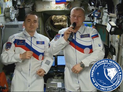 Приветствие с борта МКС на общем собрании РАН