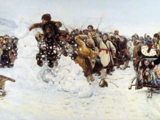 В.И. Суриков, "Взятие снежного городка". 1891 г.
