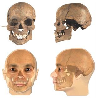 Графическая реконструкция индивида из захоронения № 79 (автор - С.А. Никитин).