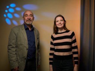 Энтомолог Владимир Карцев и корреспондент «Научной России» Янина Хужина. Фото: Елена Либрик / «Научная Россия»