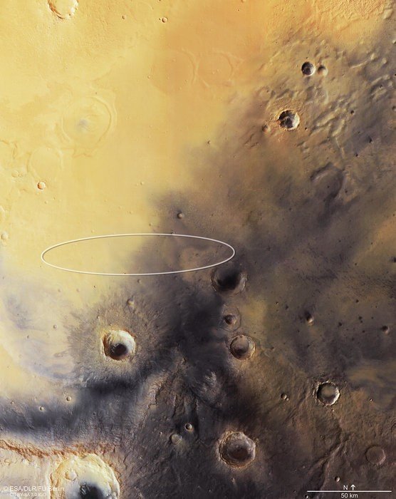 Марсоход «Скиапарелли» опустится на плато Меридиана в октябре