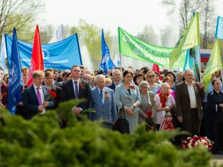 Митинг в МГУ, посвященный 74-й годовщине Победы в ВОВ