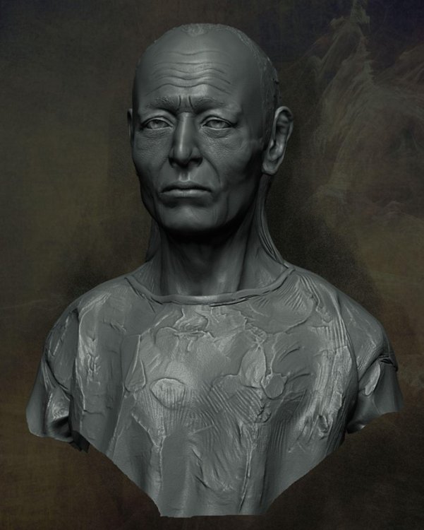 3D-реконструкция по черепу мужчины из могильника Борок 2.Автор: Р. М. Галеев