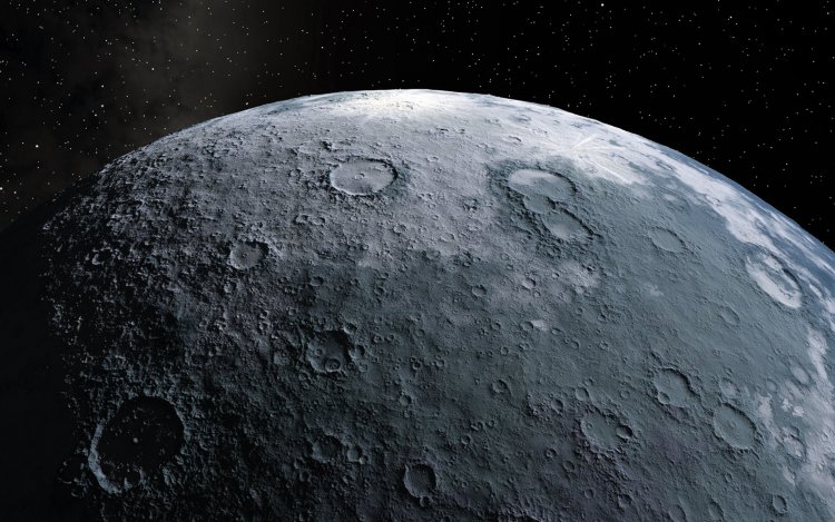 Художественное изображение Луны с кратерами от столкновения с астероидами. Источник: 123RF