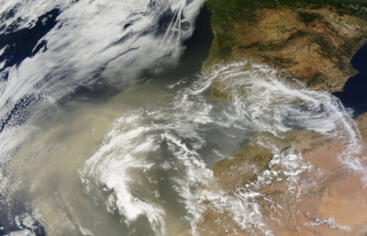 Пыль из Сахары охлаждает Иберийский полуостров