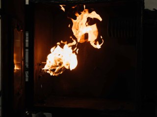 Экспериментальная камера для сжигания отходов нефтедобычи. Фото: Александр Волков / пресс-служба Томского политехнического университета