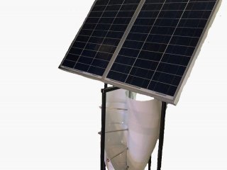 Прототип солнечно-ветровой установки с ветрогенератором роторного типа, разработанной учеными