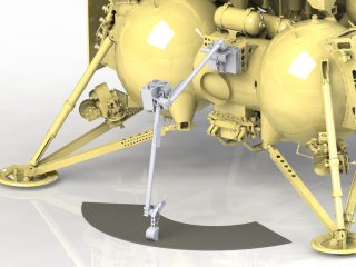  Рабочая область Лунного манипуляторного комплекса (ЛМК) миссии «Луна-25». Изображение ИКИ РАН 