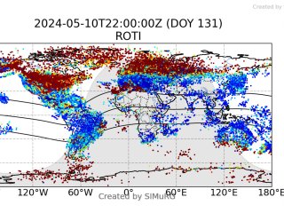 Ионосферные возмущения во время магнитной бури 10 мая 2024 г. Источник Юрий Ясюкевич