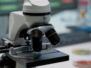Микроскоп в лаборатории. Фото: DC Studio / фотобанк Freepik