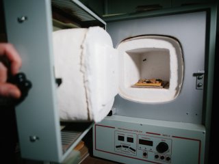 Печь для обжига керамики в Институте археологии РАН. Фото: Ольга Мерзлякова / «Научная Россия»