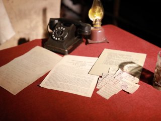 Открытие выставки «Кунсткамера в годы Великой Отечественной войны: крепость науки и обороны». Фото: Елена Либрик / «Научная Россия»