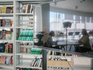 Запись интервью с Аполлинарией Боголюбовой-Кузнецовой. Фото: Ольга Мерзлякова / «Научная Россия»