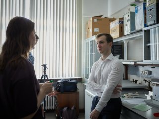 Запись интервью с Леонидом Куликовым. Фото: Елена Либрик / «Научная Россия»